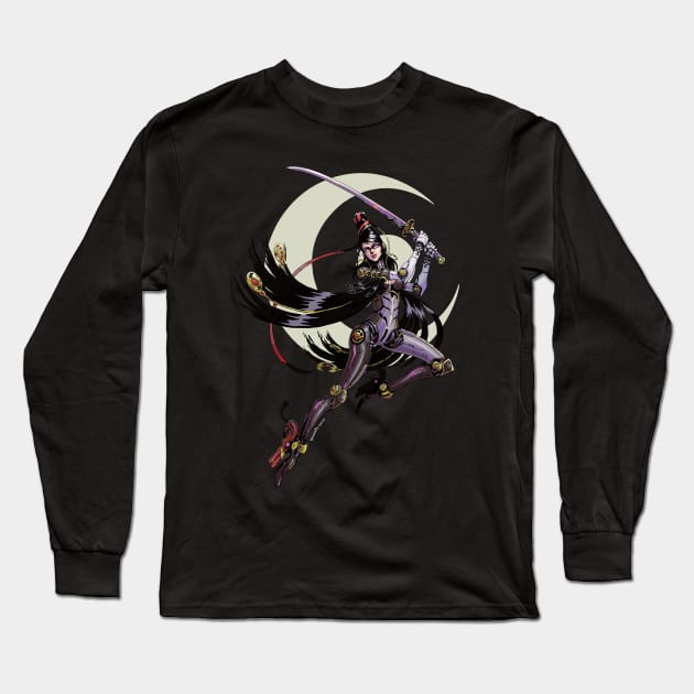 Cyborg Bayonetta Long Sleeve T-Shirt by Novanim